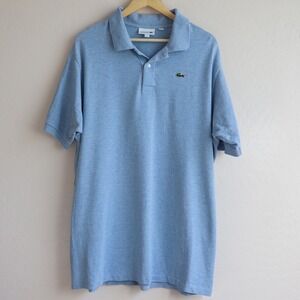 Lacoste Pique Knit Polo Shirt Men's 1XLT Blue Short Sleeve Crocodile Big & Tall